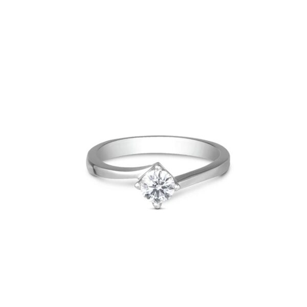 Le Lumiere Proposal Ring in 18K White Gold