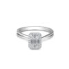 Divine Sparkle Ring in 18K White Gold
