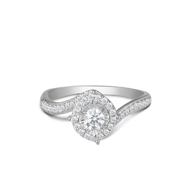 Le Lumiere Twisted Ring in 18K White Gold