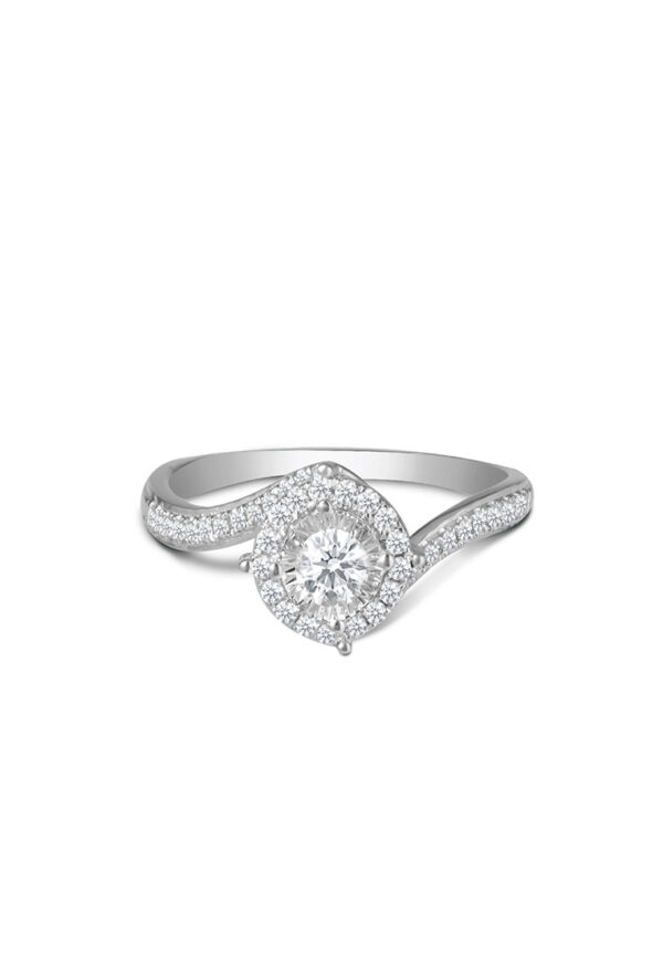 Le Lumiere Twisted Ring in 18K White Gold