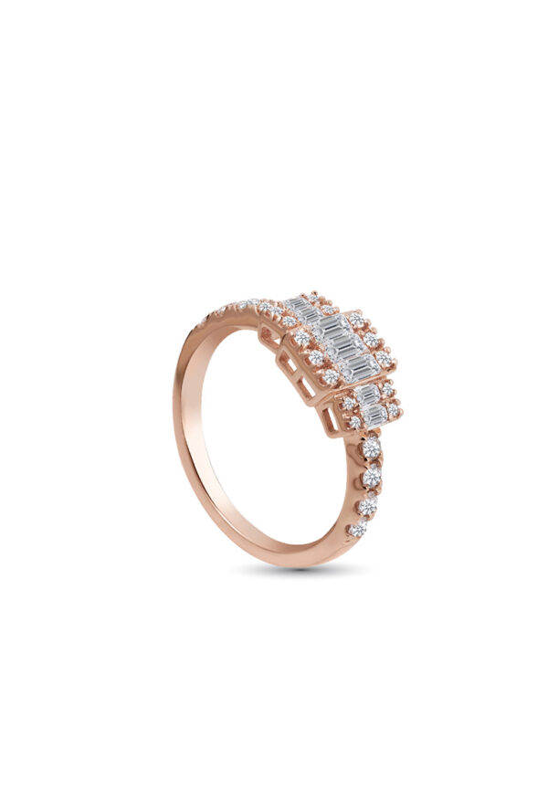 Ethereal Elegance Diamond Ring in 18K Rose Gold
