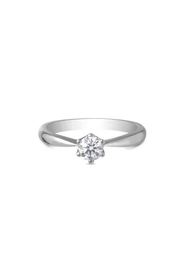 Le Lumiere Sparkle Proposal Ring in 18K White Gold