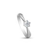 Le Lumiere Sparkle Proposal Ring in 18K White Gold