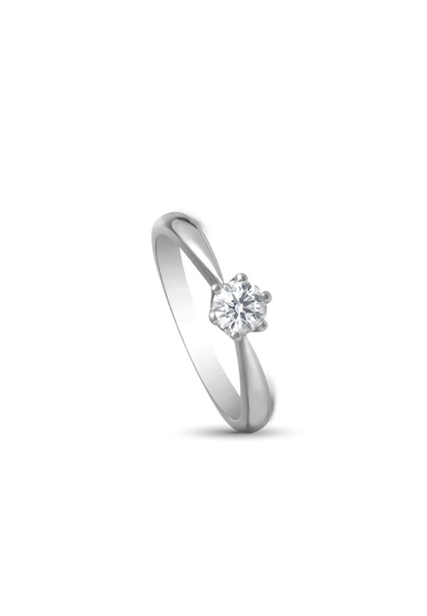 Le Lumiere Sparkle Proposal Ring in 18K White Gold