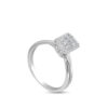 Divine Sparkle Ring in 18K White Gold
