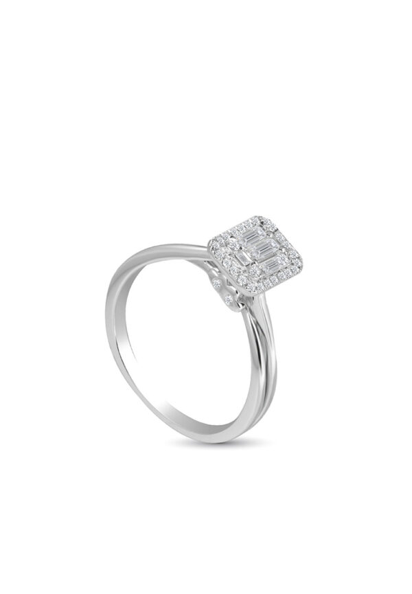 Divine Sparkle Ring in 18K White Gold