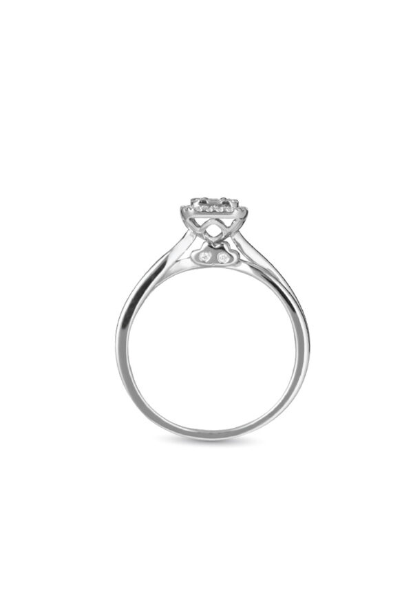 Divine Sparkle Ring in 18K White Gold