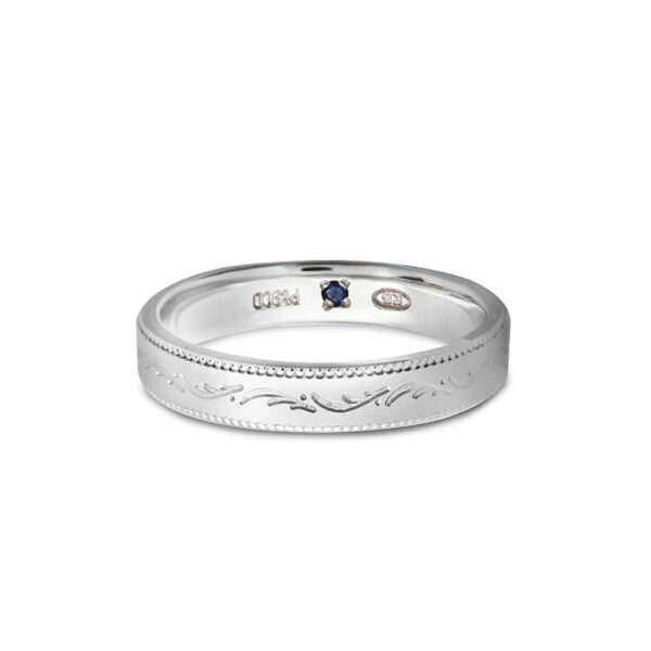 Romantic Blue Men Wedding Band