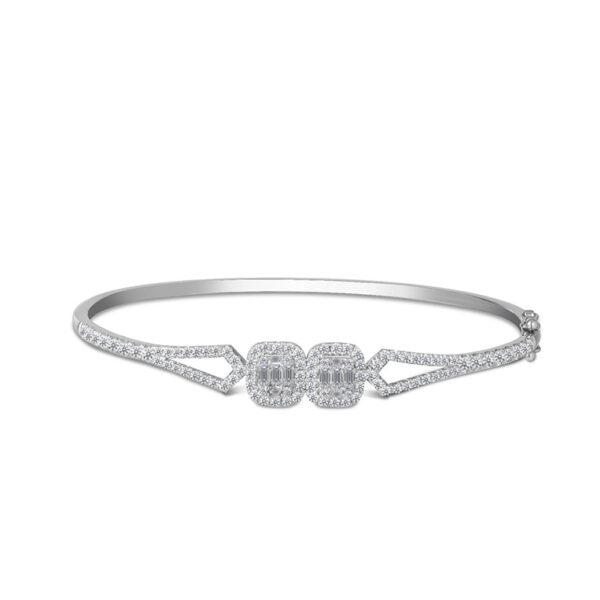 Divine Sparkle Bangle in 18K White Gold