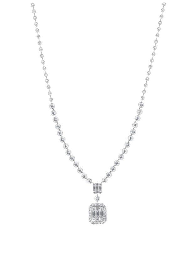 763x1100-69 Divine Sparkle Necklace in 18K White Gold