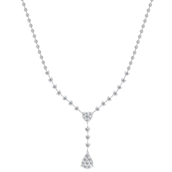 Opulent Grace Necklace in 18K White Gold