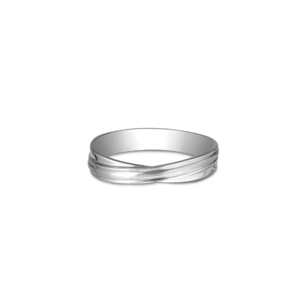 Promesse Men Wedding Bands in 18K White Gold