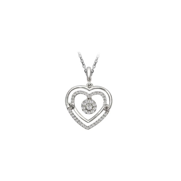 Lover’s Knot Pendant in 18K White Gold