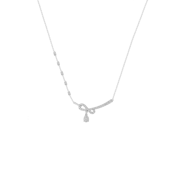 Infinity Necklace in 18K White Gold
