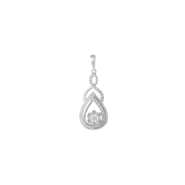 Droplet Pendant in 18K White Gold
