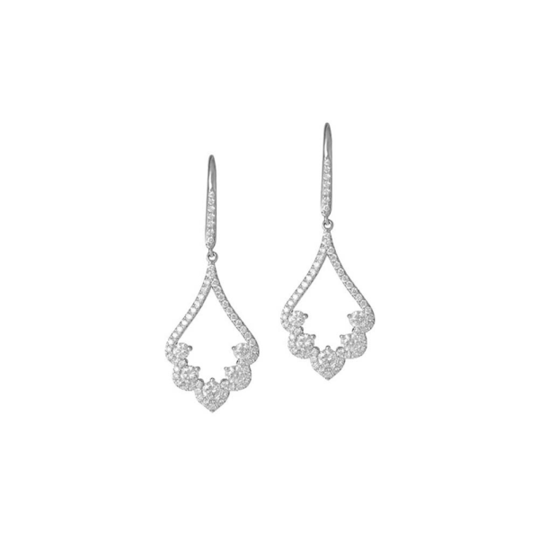 Diamond Earrings in 18K White Gold