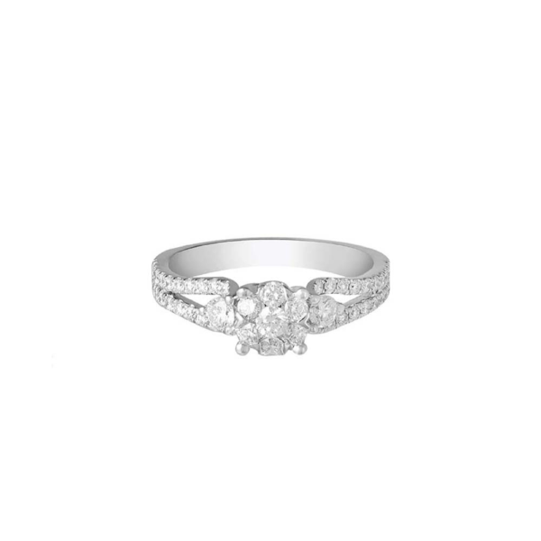Diamond Ring in 18K White Gold