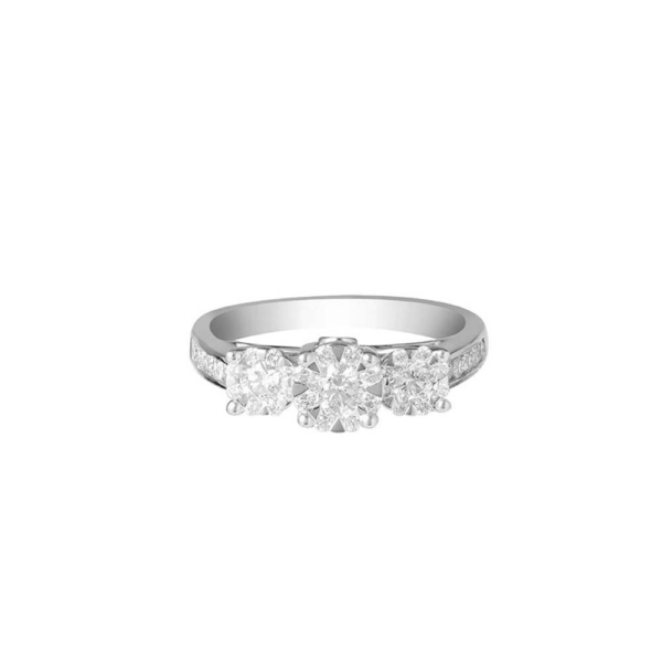 Diamond Ring in 18K White Gold