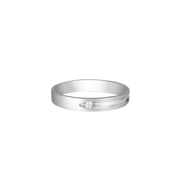 Promesse Wedding Bands in 18K White Gold