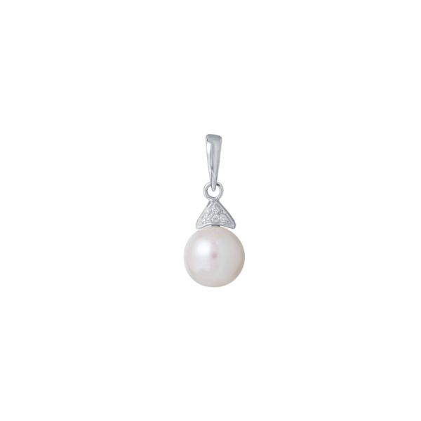 Espoir Pearl Pendant in 9K White Gold