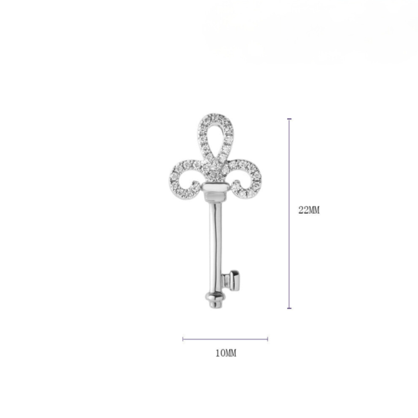 Promesse Clovery Key Pendant in 18K White Gold