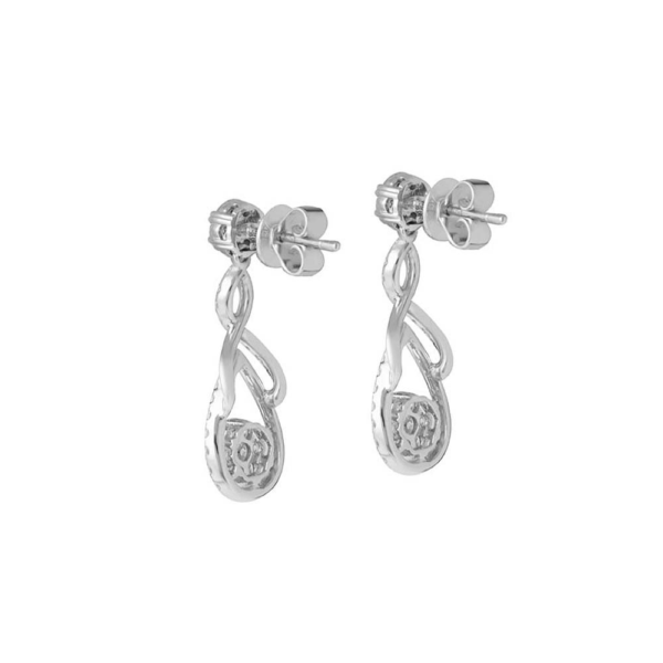Droplet Earrings in 18K White Gold