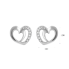 Espoir Love Earrings in 9K White Gold