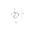 Espoir Love Pendant in 9K White Gold