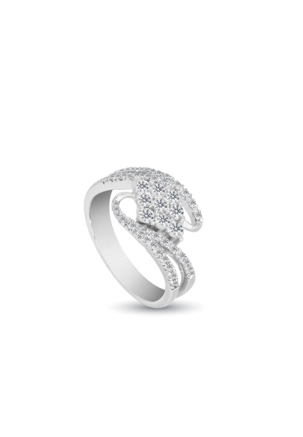 Twilight Embrace Ring In 18K White Gold