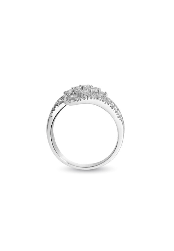 Twilight Embrace Ring In 18K White Gold