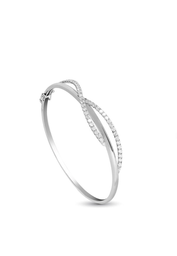 Boundless Brilliance Bangle In 18K White Gold