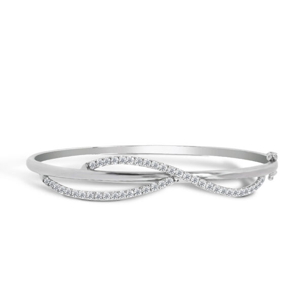 Boundless Brilliance Bangle In 18K White Gold