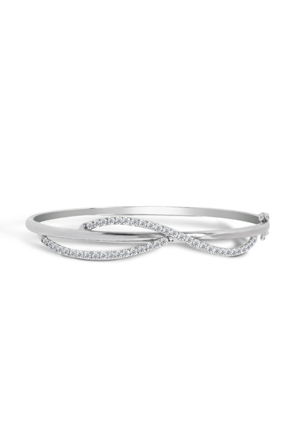 Boundless Brilliance Bangle In 18K White Gold