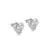 Lover's Knot Earrings In 18K White Gold
