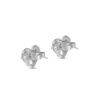 Lover's Knot Earrings In 18K White Gold