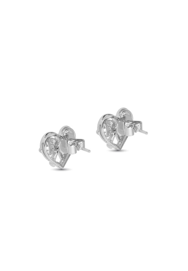 Lover's Knot Earrings In 18K White Gold