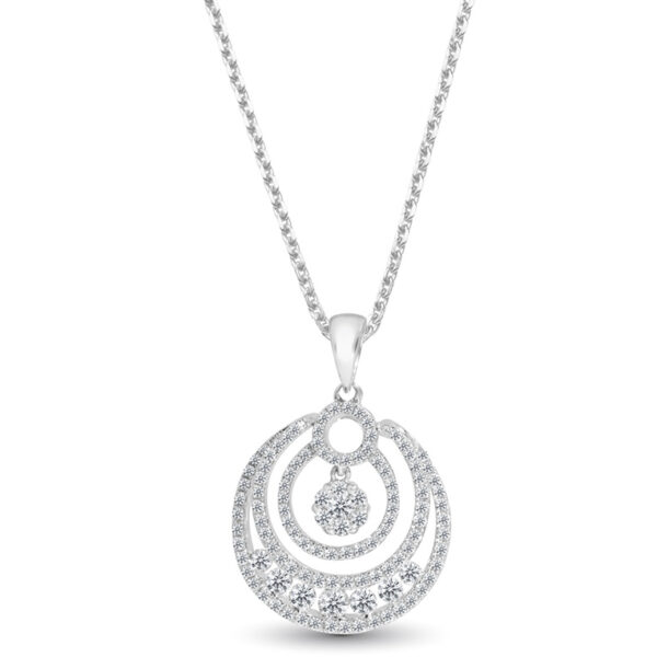 Lumina Diamond Pendant In 18K White Gold