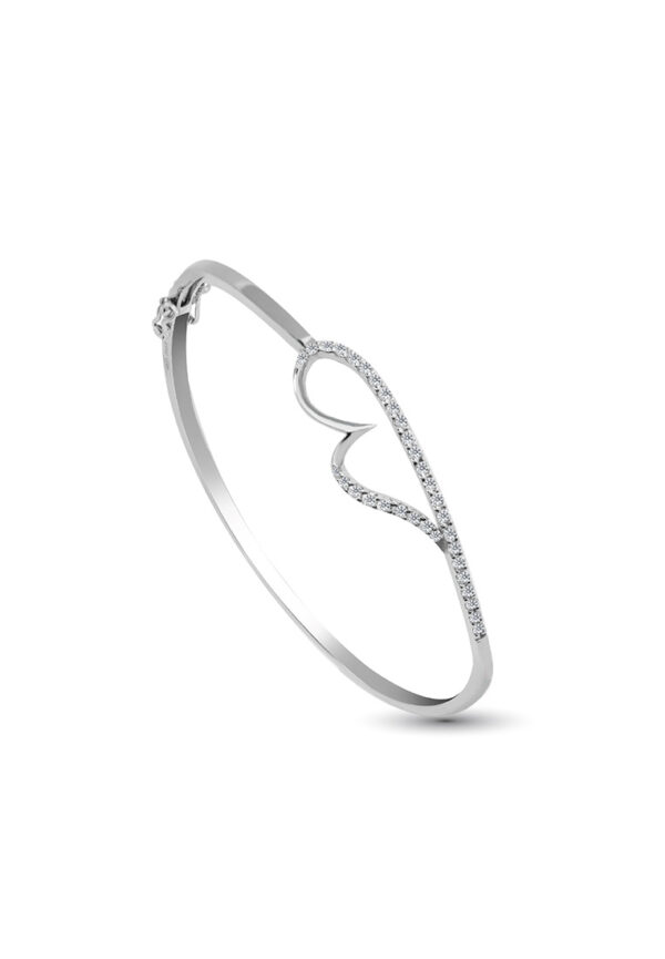 Boundless Brilliance Bangle In 18K White Gold