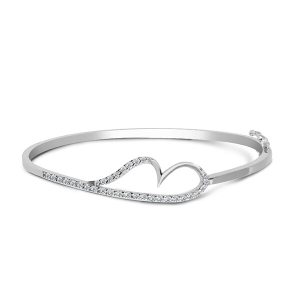 Boundless Brilliance Bangle In 18K White Gold