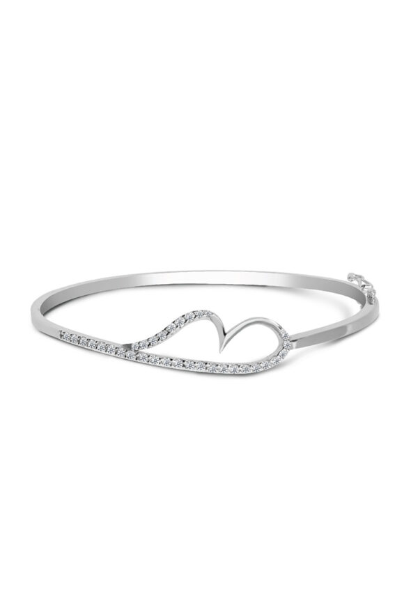 Boundless Brilliance Bangle In 18K White Gold
