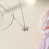 8 Promesse Bow Pendant in 18K White And Rose Gold