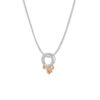 Espoir Eternal Ties Pendant in 9K White and Rose Gold
