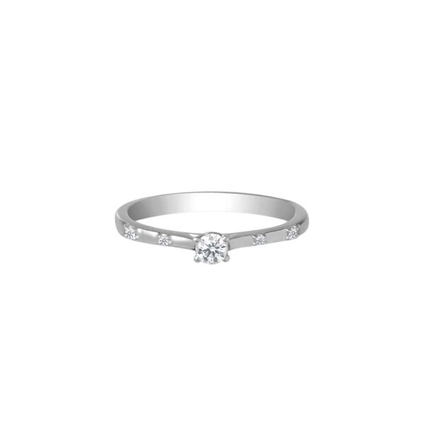 Promesse Diamond Ring in 18K White Gold