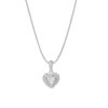 Heart-Shaped Diamond Pendant in 18K White Gold