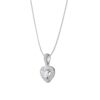 Heart-Shaped Diamond Pendant in 18K White Gold