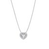Heart-Shaped Diamond Pendant in 18K White Gold