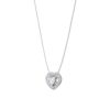 Heart-Shaped Diamond Pendant in 18K White Gold