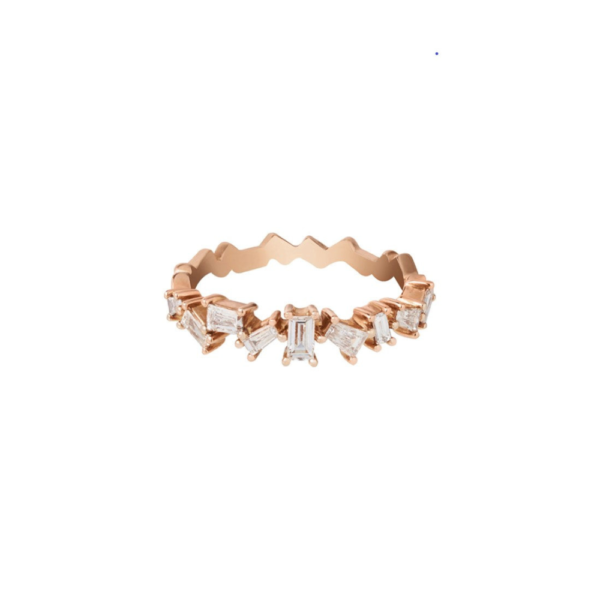 Stylish Curvy Ring in 18K Rose Gold
