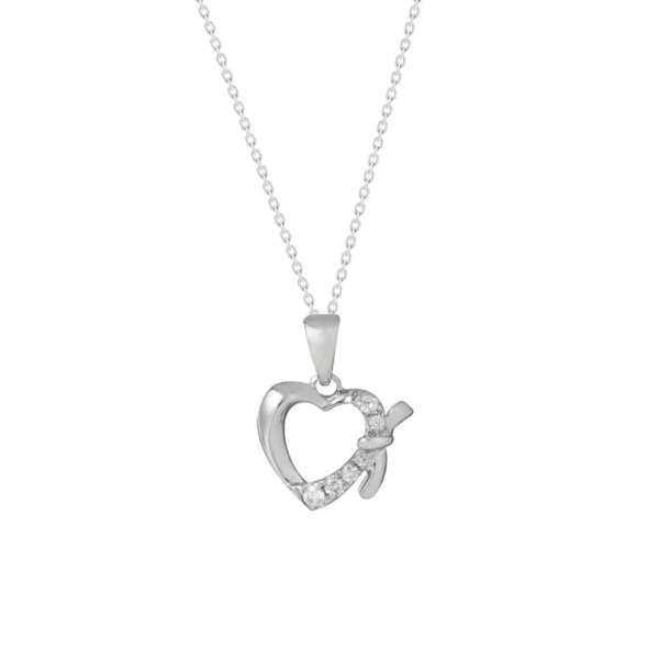 Espoir Love Pendant in 9K White Gold