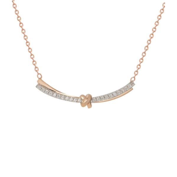 Knot Necklace In 18K Rose Gold